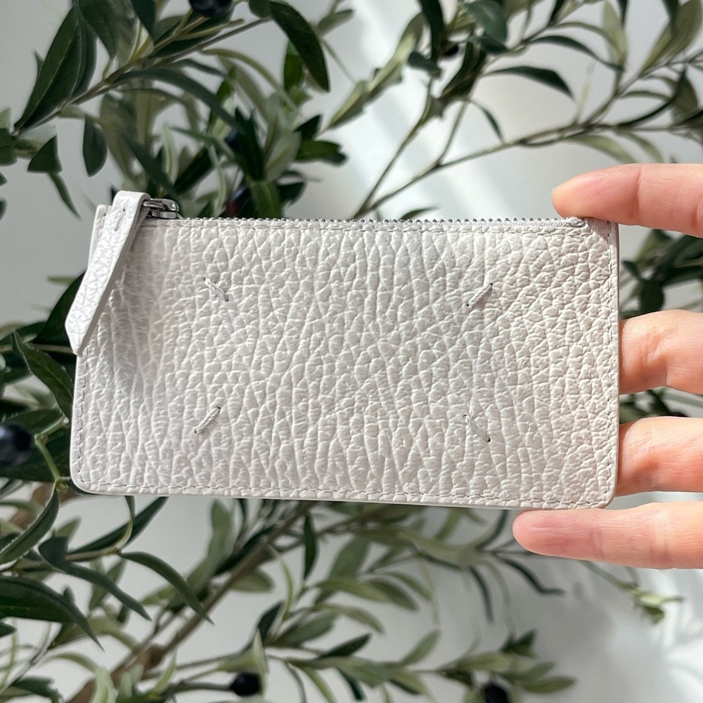 Maison Margiela 4 stitch card case zip top wallet